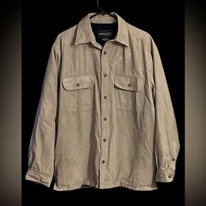 Men's Forecast by Weatherproof Beige Lightweight Shirt Jacket